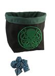 Square Dice Bag/Reversible Tile Pouch- Circle Cthulhu Lovecraft Reversible Freestanding - D&D RPG Bags