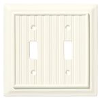 Brainerd 126359 Beadboard Double Toggle Switch Wall Plate / Switch Plate / Cover