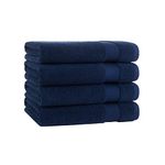 Arkwright Bath Towels Set of 4 - Super Soft 100% Cotton, 600 GSM Quick Dry & Absorbent, Luxury Bathroom Essentials for Hotels, Spa, Hosts, and Vacation Rentals, Lapis Navy