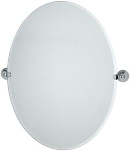 Gatco 4359LG Charlotte Large Oval Wall Mirror, Chrome
