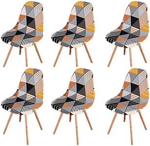 Housse de Chaise Scandinaves Lot de 6, Extensible Housse de Chaise de Salle à Manger, Universelle Couverture de Chaise sans Accoudoirs pour Décoration de Salon Cuisine Maison
