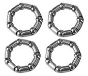 4pcs Bicycle Ball Bearing Retainer (Silver, 5/16 Inch x 7 Ball) for Bike Crank Bottom Bracket