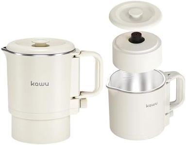 Portable Collapsible Electric Water Kettle 0.85 Qt - Food Grade Stainless Steel BPA-Free Electric Kettle with Dual Heat Settings, Fast Boiling & Dry Boil Protection for Travel, Home, Office Use