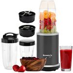 Kuvings Nutri Blender PRO Gunmetal Grey, Powerful 1000 Watts Motor, Mixer/Grinder/Smoothie Maker, Blender for Smoothies and Juices, Stainless Steel Body, 2 Blade Set: Wet & Dry