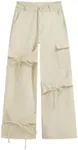 CIDER Baggy Jeans for Women High Waisted Wide Straight Leg Bow Jeans Denim Pants: Beige, XL