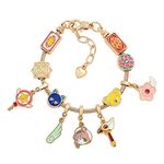 Card Captor Sakura Anime Charm Bracelet - Bracelets Merchandise Jewelry Gifts for Women Girls, adjustable, Metal, no gemstone