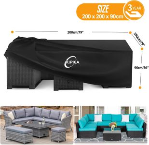 Kipiea Square Outdoor Furniture Cover – Waterproof 420D Heavy Duty, 200x200x90cm