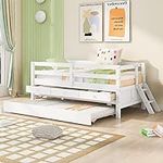 Twin Size Low Loft Bed with Trundle