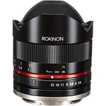 Rokinon 8mm F2.8 UMC Fisheye II (Black) Fixed Lens for Sony E-Mount (NEX) Cameras (RK8MBK28-E)