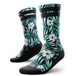 Outway Evergreen Crew Socks, Moisture-Wicking Athletic Calf Socks with Arch Support for Men and Women, Colorful Design, Size M/L