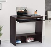 DeckUp Bonton Engineered Wood Study Table and Office Desk (Dark Wenge, Matte Finish)