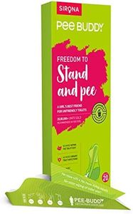 PeeBuddy 20 Funnels Disposable Female Urination Device for Women | Portable, Leak-proof Stand and Pee Funnels for Women, Girls| Public Toilets, Travel, Camping, Hiking and Outdoor Activities