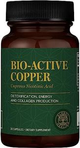 Global Healing Cu1 Micro-Activated Copper Supplement - Cuprous Nicotinic Acid Helps Detox Body From Within - Supports Immune System, High Energy and Red Blood Cell - Gluten-Free, Non-GMO - 30 Capsules