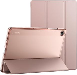 JETech Case for Samsung Galaxy Tab A9+ / A9 Plus 11-Inch 2023, Slim Translucent Back Tri-Fold Folio Stand Protective Tablet Cover, Auto Wake/Sleep (Rose Gold)