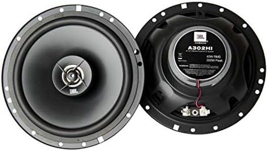 JBL A302Hi 6 1/2"(16.5Cm) 300W Coaxial Speakers with Polypeopylene Woofers Cones and Pei Balanced Dome Tweeters Ideal for Factory Speaker Upgrades. Frame Design Fits Most Factory Openings., Black