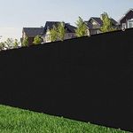 Garden Fence 5x50ft Privacy Screen Outdoor, Decking Privacy Fence Porch Covering Patio Screen Fence, Privacy Cover Fence for Apartments Outdoor Backyard,Windscreen with Cable Ties-Black