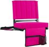 SPORT BEATS Stadium Seats with Back Support Bleacher Chairs with Back and Cushion Thick Padded Bleacher Seats Includes Shoulder Strap Pink 1pc Standard