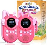 Zookao Walkie Talkie Kids Toys for 3 4 5 6 7 8 Year Old Girls Boys, Outdoor Garden Girls Toys 3-12 Year Old Boy Girl Gifts Upgrade Long Distance Little Bee Walkie Talkies Pink