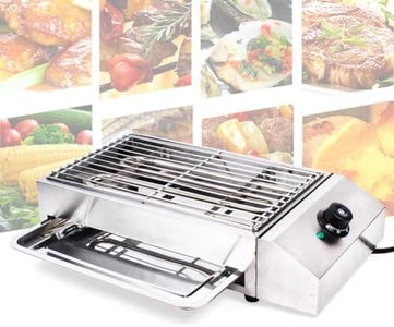 CHAOFLIGHT Indoor Smokeless Grill, 2600w Commercial Electric Grill Stainless Steel Barbecue Oven Grills with Oil Pan Suitable BBQ Equipment for Indoor and Outdoor Camping