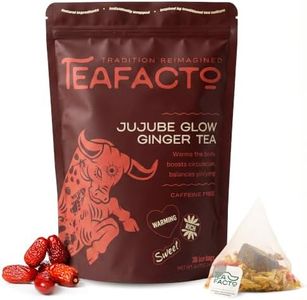 Tea Facto Inner Glow* Jujube Ginger Tea Pouch with Dried Ginger Roots and Red Dates - Natural Fiber, Zero Added Sugar, Zero Caffeine - 25 Count