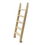 Durable Bunk Bed Ladder, Solid Pine