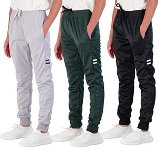 3 Pack Boys Tricot Sweatpants Joggers Kids Boy Jogger Sweatpant Pant Track Pants Athletic Workout Gym Apparel Training Fleece Tapered Slim Fit Tiro Soccer Casual Clothing,Set 11,XS (6/7)