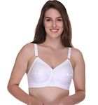 SONA Women's Fit-Cross Cotton Full Coverage Non-Padded Non-Wired Everyday Bra - Full Support - Anti Bacterial (White_Pack of 1_42B)