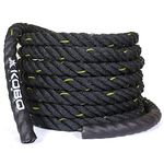 Kobo Rope Pro Black Professional Battle Rope Exercise Bottle Rope Gym 1.5-inch Thick (40 Feet)