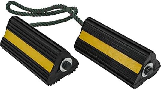 Buyers Products WC24483 Wheel Chock Set, 4 x 4 x 8 Inch, 36 Inch Nylon Cord, Rust and Chemical Proof, Suggested for Ground Support Equipment and Utility Vehicles