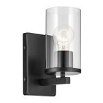 KICHLER 45495BK Crosby Wall Sconce, 1-Light 100 Watts, Black