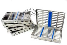 Tools N Tools UK 5 PCS SET STERILIZATION CASSETTE RACK TRAY HOLD 10 DENTAL INSTRUMENTS AUTOCLAVE