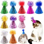 PET SHOW 10pcs Mini Small Dog Hats Cat Birthday Hat Rabbit Hats for Holiday Party Puppies Kittens Costume Hats