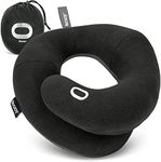 BCOZZY Chin Supporting Travel Pillows- Unique Patented Design Offers 3 Ergonomic Ways to Support The Head, Neck, and Chin When Traveling and at Home. Fully Washable. Large, Black