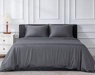 GOKOTTA Bamboo Duvet Cover Set Queen Size,100% Bamboo Rayon Made Cooling Duvet Cover with Button Closure and Corner Ties, 1 Duvet Cover 90" x 92" and 2 Reversible Envelop Pillow Shams