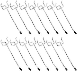 Hogurity Pegboard Hook 50 Pcs, Sturdy L Shape Galvanized Metal Fit for 1/4 and 1/8 Pegboard, Organizer Kit for Garage Tool Storage