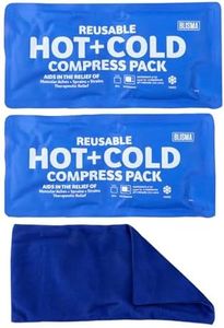 BLISMA (2 Piece Set) - Reusable Hot and Cold Therapy Gel Compress Packs for Injuries, Menstrual Cramps, Headaches, Body Inflammation and Muscle Stiffness