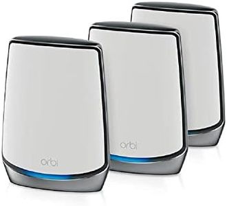 NETGEAR Orbi Whole Home WiFi 6 Tri-Band Mesh System (RBK853) | AX6000 Wireless Speed (Up to 6Gbps) | 3 Pack