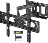 PERLESMITH TV Wall Bracket, for 26-60 inch TVs up to 40kg, Swivel Tilt TV Bracket 50 55 Inch, Wall Mount Max VESA 400x400mm PSMFK10