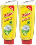 DABUR Odopic Dishwash Creme Lime - 500Ml (Liquid Gel) | With Aloevera For Sensitive Hands | Fresh Fragrance | Powerful Grease Cleaner | Removes Toughest Stains | 50% Less Scrubbing | Leaves No Residue