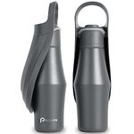 Dog Water Bottle, Portable Dog Water Bottle Dispenser - 27 OZ Stainless Steel Leak-Proof Water Bottle for Dogs On The Go, Perfect for Travel, Walking, Hiking and Outdoor Activities, Whole Grey