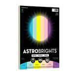 Astrobrights Colored Paper, 8.5" x 11", 24 lb/90 GSM, Playful 6-Color Assortment, 120 Sheets (91022)