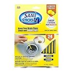 Sani Sticks Lemon Scent Keep Your Drain Pipes Clear Odor-Free and Prevent Clogs, Sink Sticks, Drain Deodorizer, for Tub, Sink, Drain (Lemon)