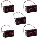 Shockley AC 70V-500V Mini Digital Voltmeter 2-Wire LED Display Panel Voltage Test Meter (RED, 5)