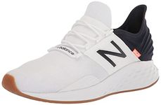 New Balance Men's Fresh Foam Roav V1 Running Shoe, White/Eclipse, Numeric_8 Wide