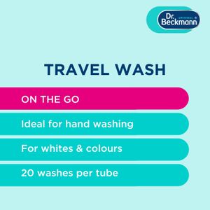 Dr. Beckmann Travel Wash Gel 100ml – Compact Laundry Detergent