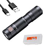 Fenix E09R 600 Lumen USB-C Rechargeable EDC Keychain Flashlight with LumenTac Organizer