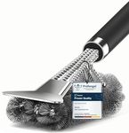 TNTOR Grill Brush, BBQ Cleaner Cleaning Brush with Stainless Steel Scraper, Bristles and Extra long Handle, BBQ Wire Brush for Charcoal Grill, Electric Grill, Gas Grill.