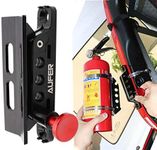 (1-Year Warranty) Universal Adjustable Roll Bar Fire Extinguisher Mount Holder Compatible with for Jeep Wrangler Gladiator Bronco UTV Polaris RZR Can Am ATV and Large Motorcycle,Aluminum