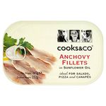 Cooks & Co Anchovy Fillets in Sunflower Oil (365g) - Pack of 2
