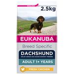 Eukanuba Complete Dry Dog Food for Adult Dachshund Breed Types with Fresh Chicken 2.5 kg